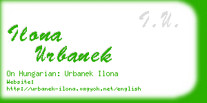 ilona urbanek business card